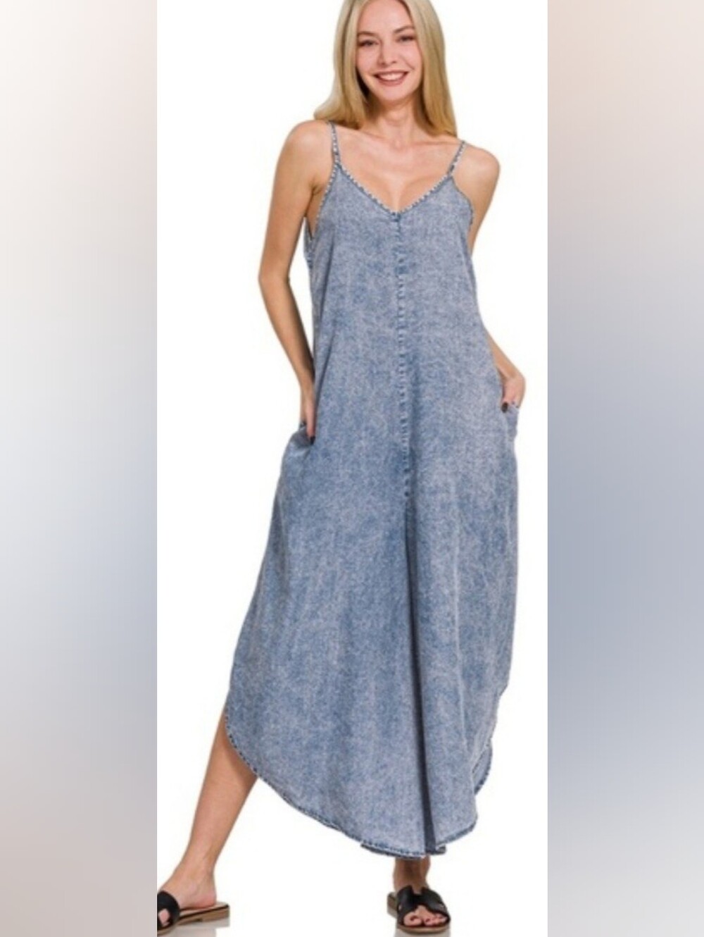 Zenana Denim Lite Jumpsuit